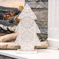 Load image into Gallery viewer, Snowflake Embossed Distressed Metal Christmas Tree
