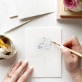 Load image into Gallery viewer, Garden flowers paintable watercolor notecard set
