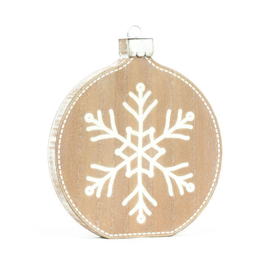 Chunky wood shape Snowflake ORNAMENT Christmas Décor