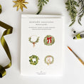 Load image into Gallery viewer, Wreaths paintable watercolor notecard set
