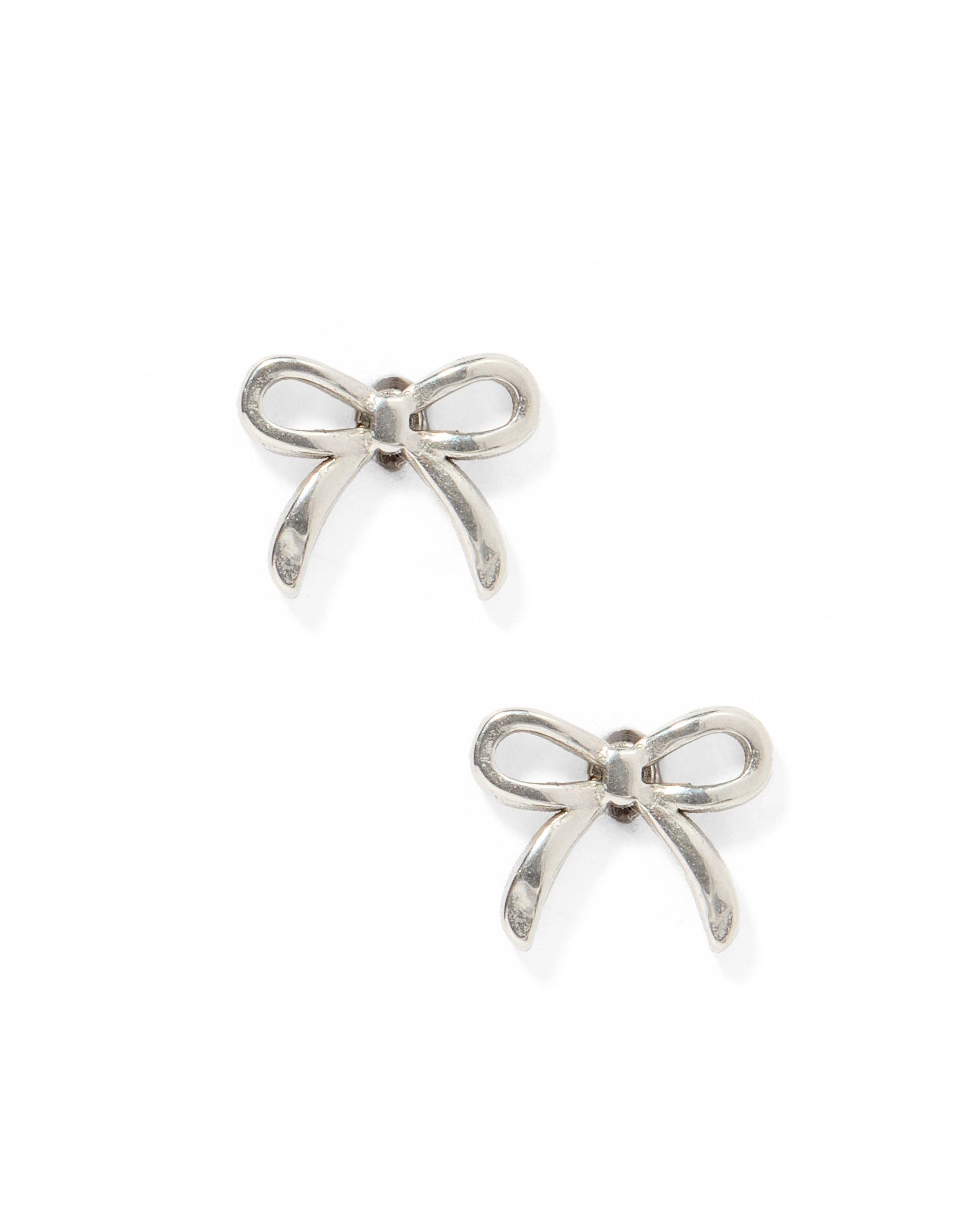 Screwback Stud Earrings - Sadie - Silver
