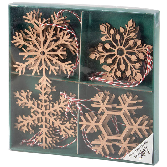 Laser Cut Snow Ornament Set