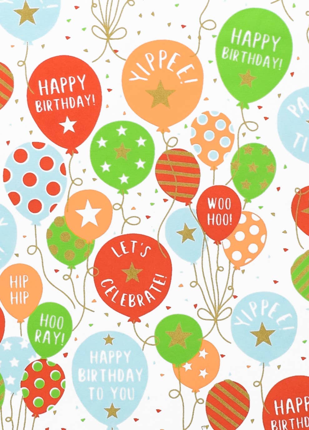 Birthday Balloon Roll Wrapping Paper