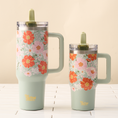 Load image into Gallery viewer, 20 oz Lifestyle Flip Straw Tumbler-Bouquet Beauty Sage
