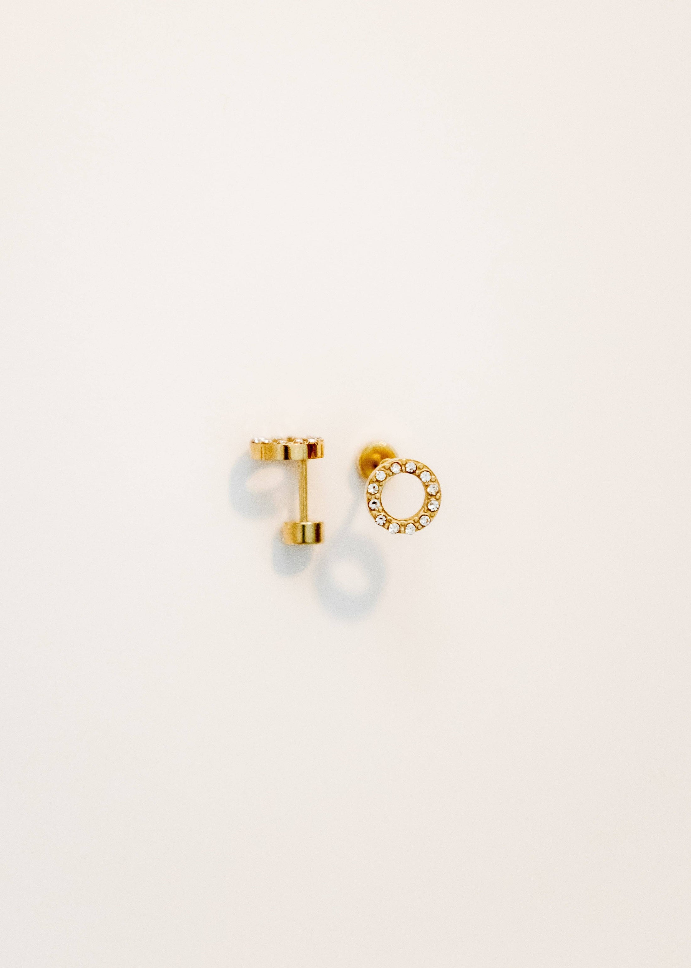 Screwback Stud Earrings - Lainey - Gold