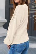 Load image into Gallery viewer, LDC Corded Texture Lantern Sleeve Buttons Henley Sweatsuit
