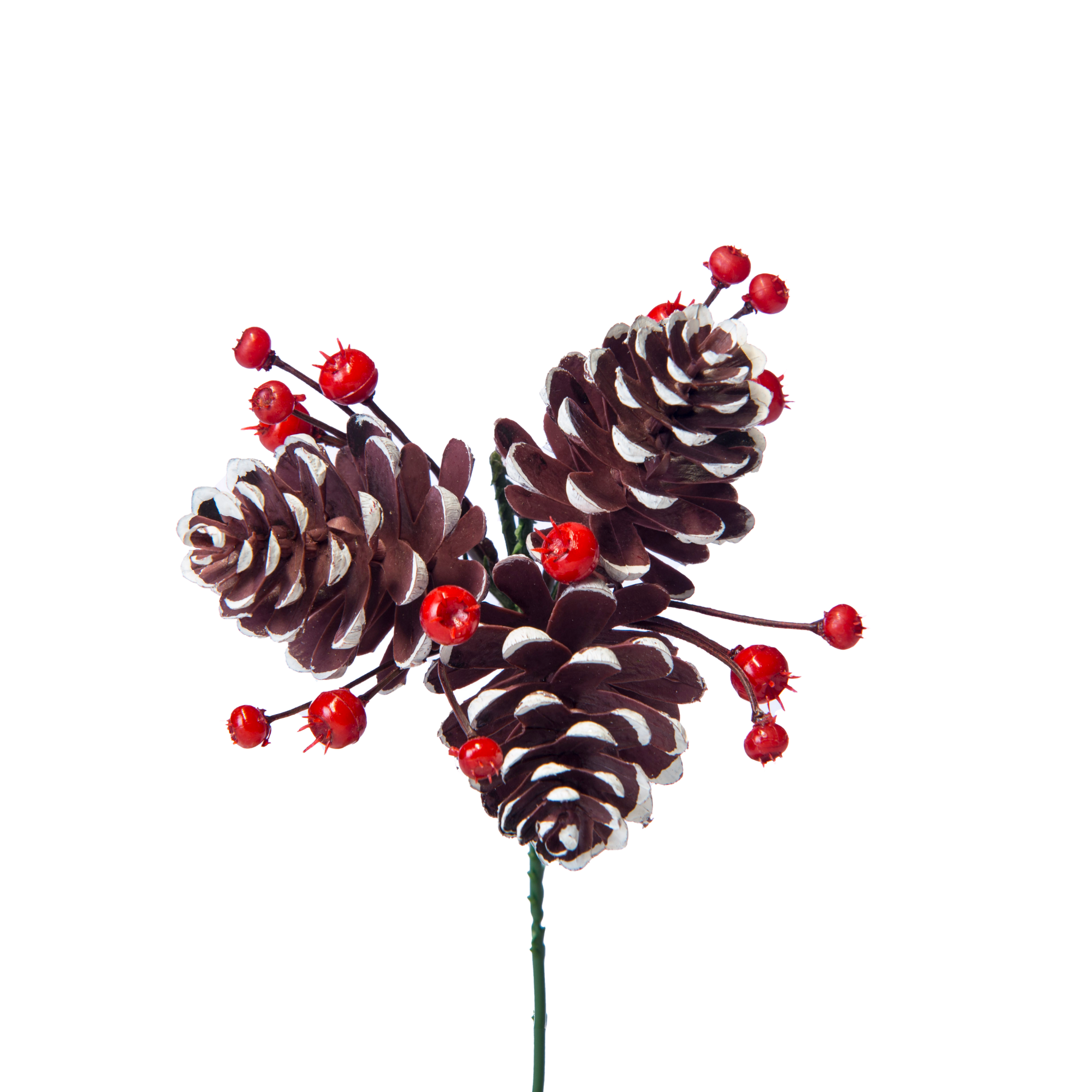 7" OAL Berries & Pinecones Wreath Pick