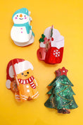 Load image into Gallery viewer, CHRISTMAS TREE SANTA SNOWMAN HAIR CLAW CLIPS | 40H939

