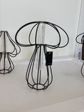 Load image into Gallery viewer, Black Metal Cage Mushroom Budvase
