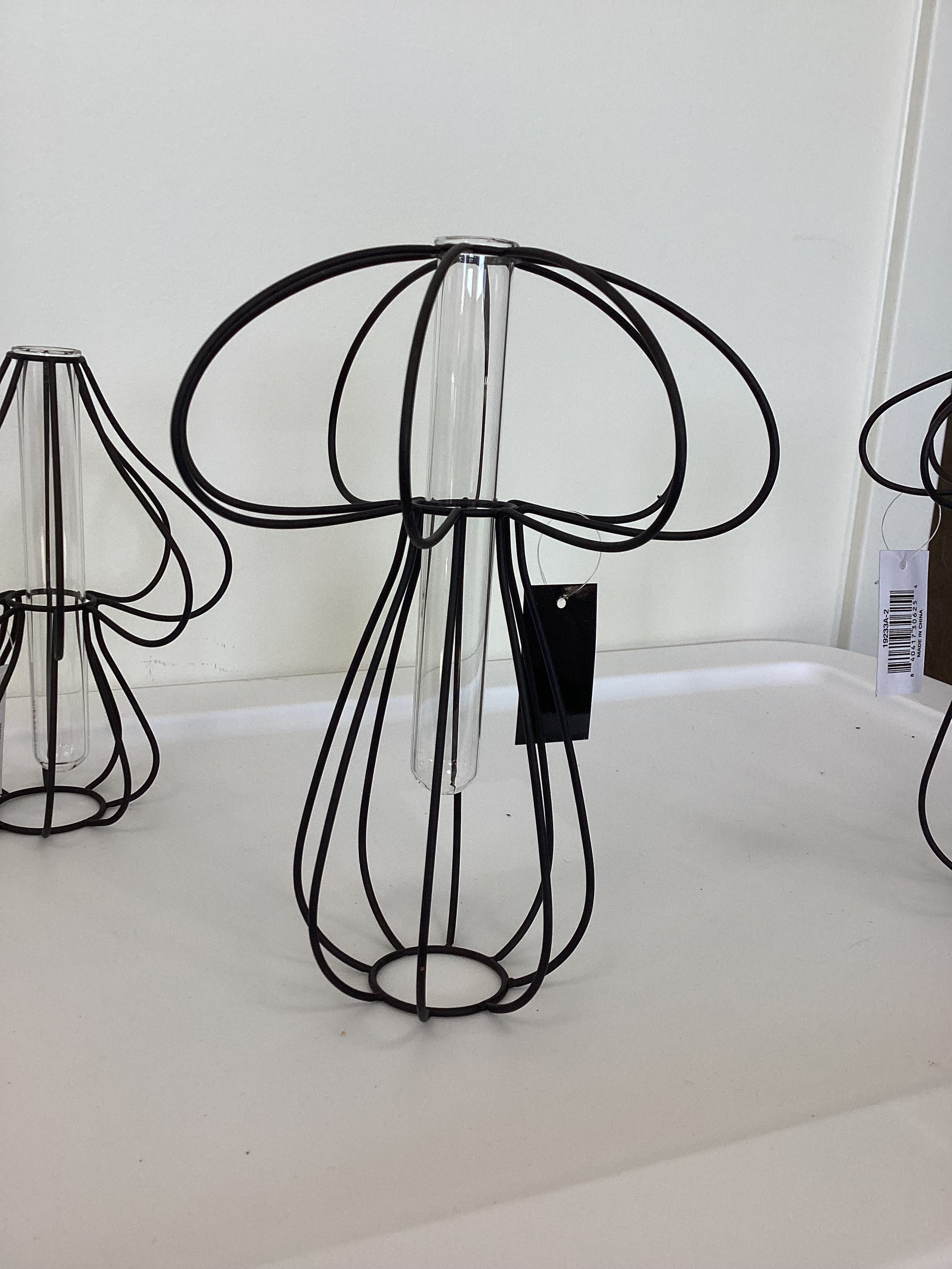 Black Metal Cage Mushroom Budvase