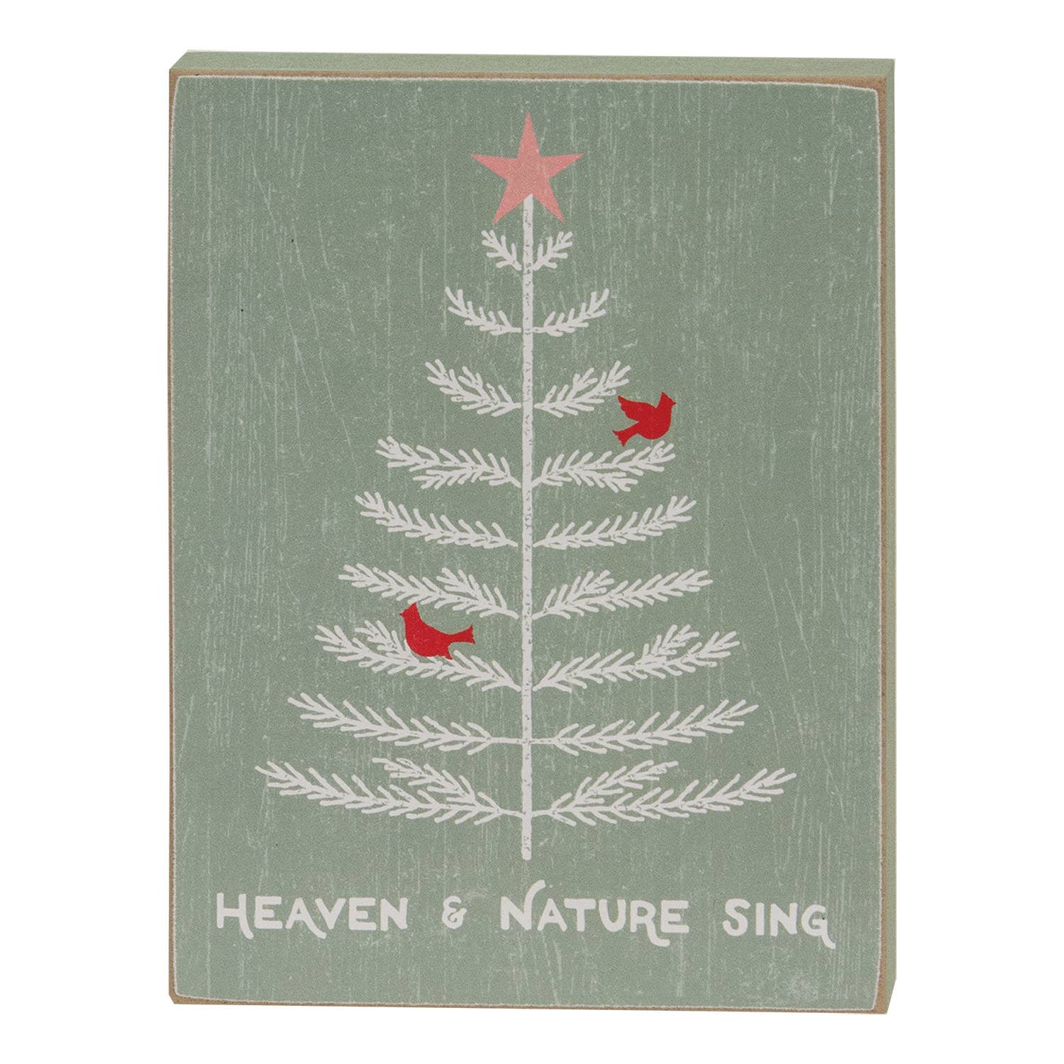 Heaven & Nature Cardinal Christmas Tree Block