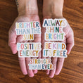 Load image into Gallery viewer, Be Kind, It's Free Positivity Lettering Sticker
