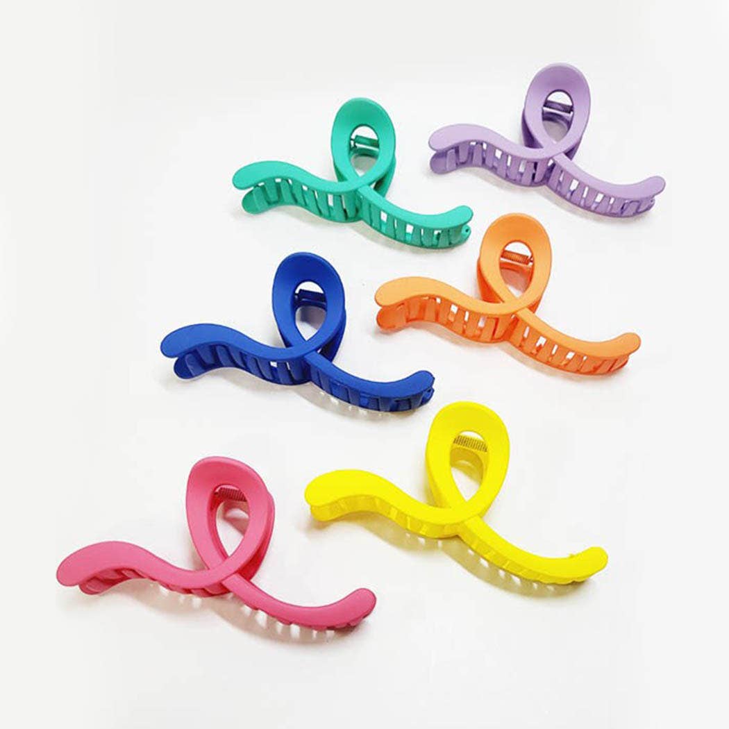 Large Size Matte Color Hair Claw Clip