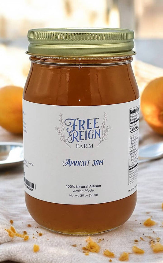 Amish Made Apricot Jam. All Natural.