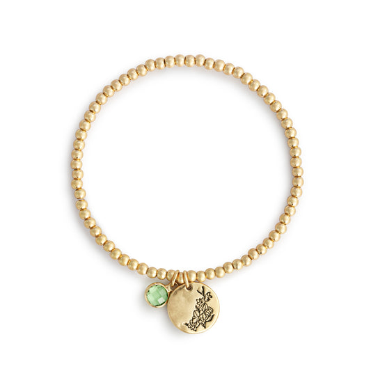 Birthstone Charm Bracelet - August