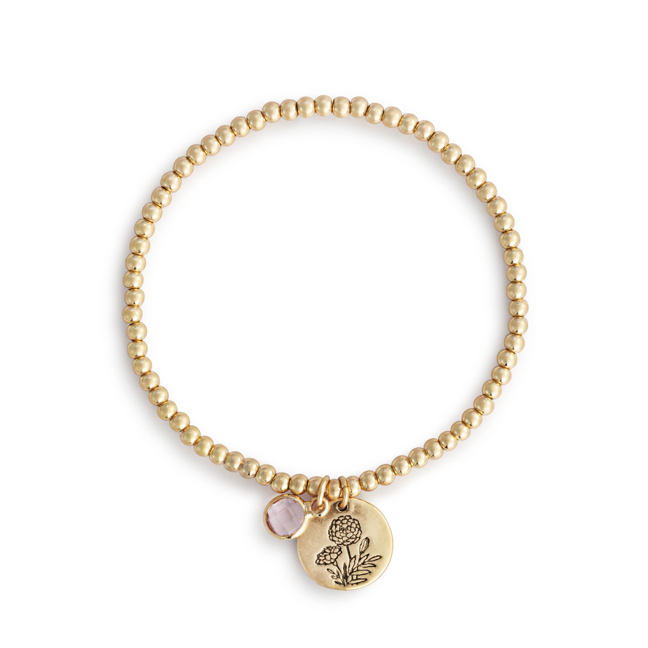 Birthstone Charm Bracelet - October