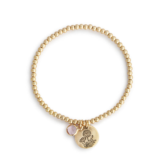 Birthstone Charm Bracelet - October