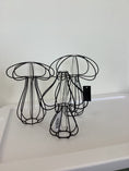 Load image into Gallery viewer, Black Metal Cage Mushroom Budvase
