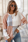 Load image into Gallery viewer, LDC Exposed Seam Colorblock Oversized Knit Top
