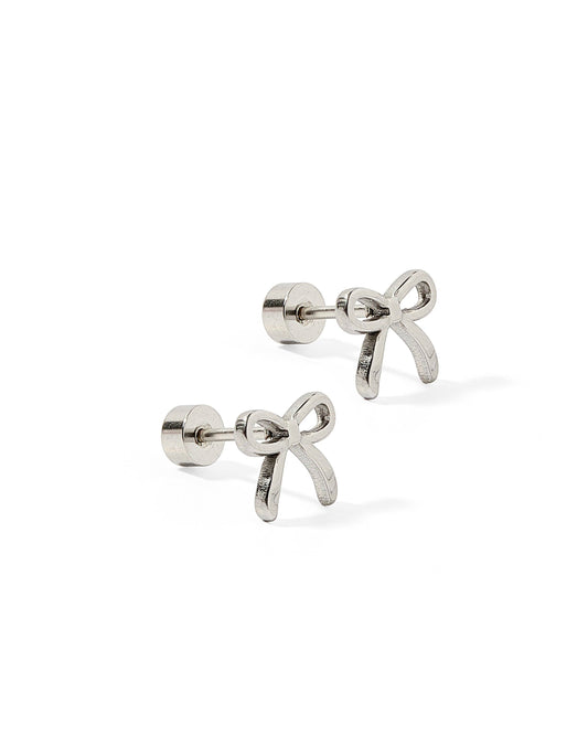 Screwback Stud Earrings - Sadie - Silver