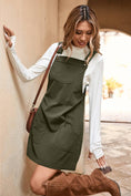 Load image into Gallery viewer, LDC Solid Front Pockets Sleeveless Corduroy Overall Dress
