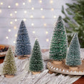 Load image into Gallery viewer, Snowy Green Bottle Brush Tree Set
