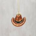 Load image into Gallery viewer, Glass Cowboy Hat Ornament
