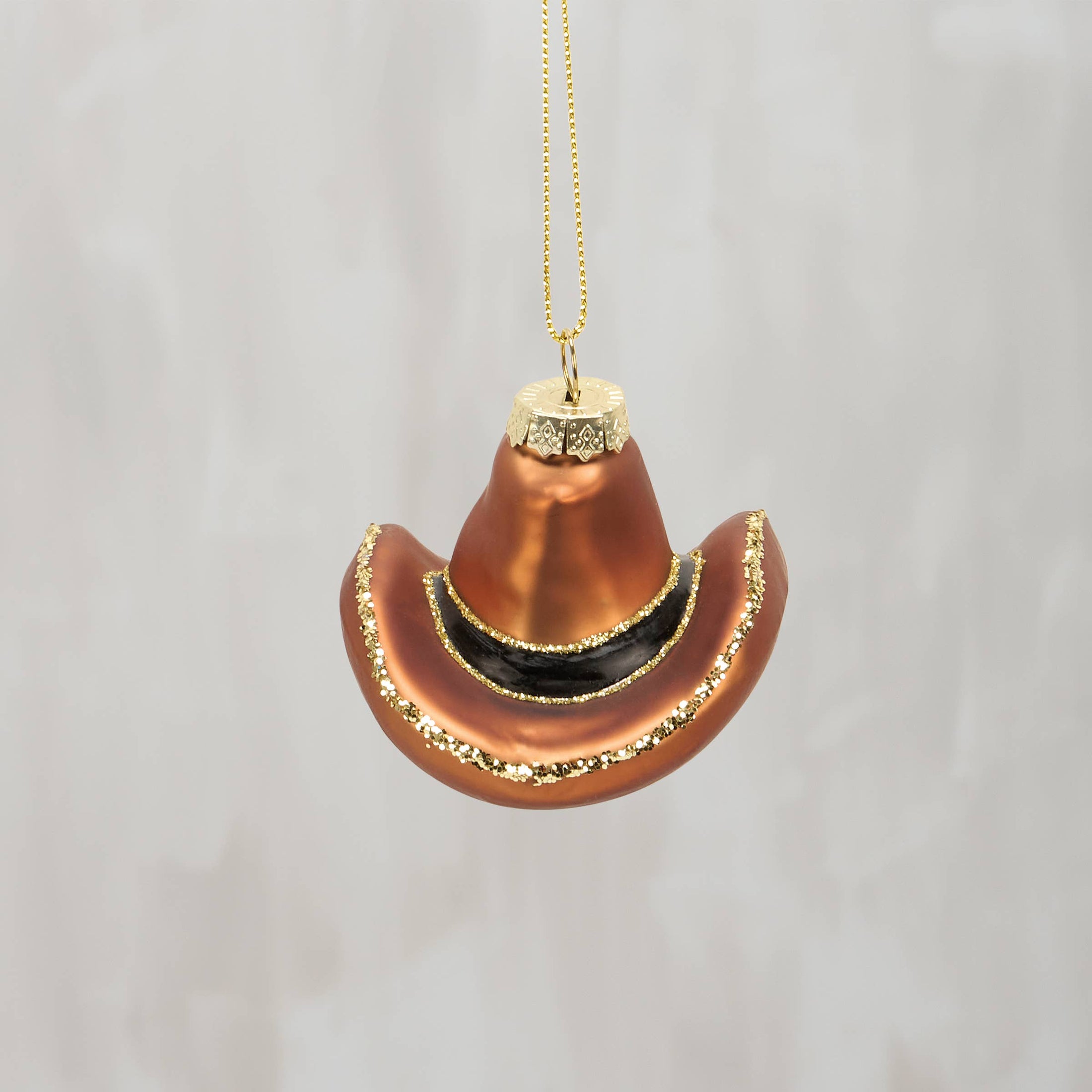 Glass Cowboy Hat Ornament