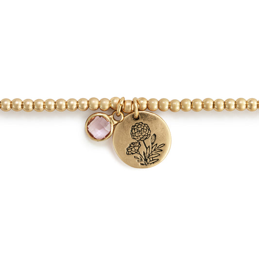 Birthstone Charm Bracelet - June