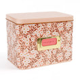 Load image into Gallery viewer, Pink Daisy Tin Recipe Box
