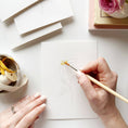 Load image into Gallery viewer, Garden flowers paintable watercolor notecard set
