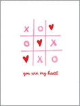 Load image into Gallery viewer, Valentine Greeting Card - Bright Hearts - Tic Tac Toe
