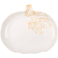 Load image into Gallery viewer, Large White Ceramic Pumpkin Plate
