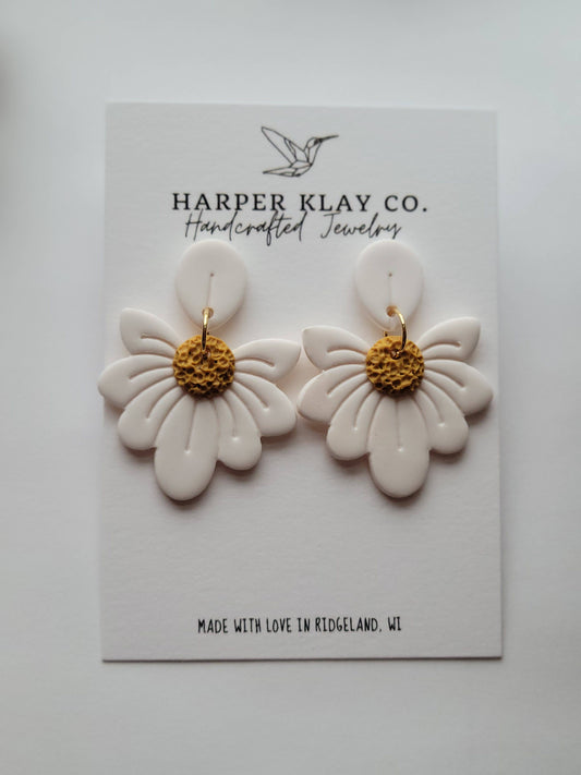 The Daisy Dangles- Polymer Clay Earrings