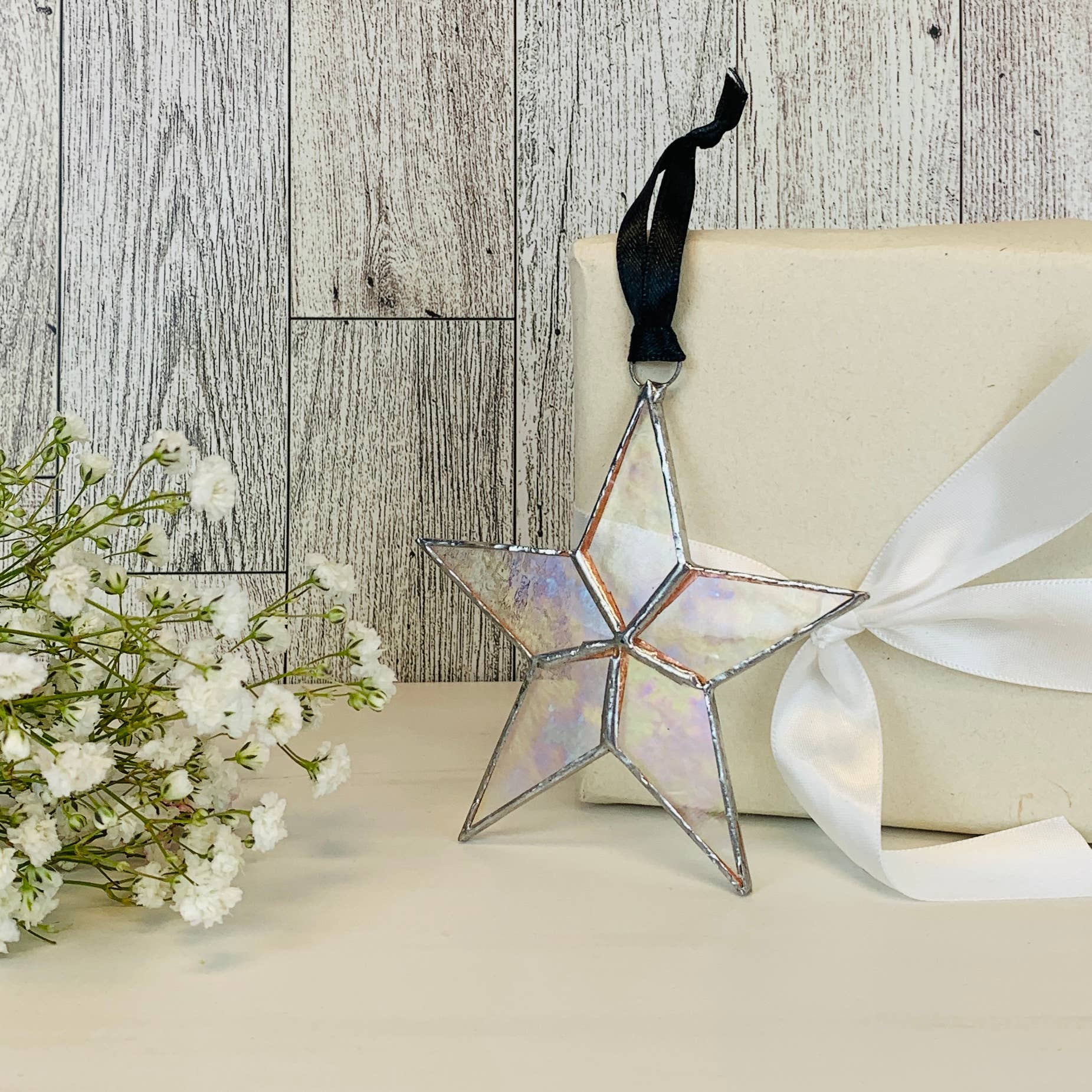 Written in Stars Remembered Memorial Gift  Glass Star 7727