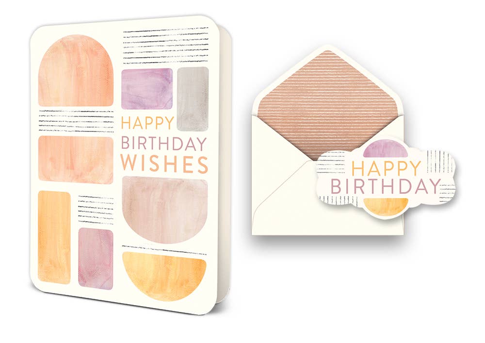 Happy Birthday Wishes Deluxe Greeting Card