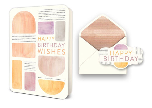 Happy Birthday Wishes Deluxe Greeting Card
