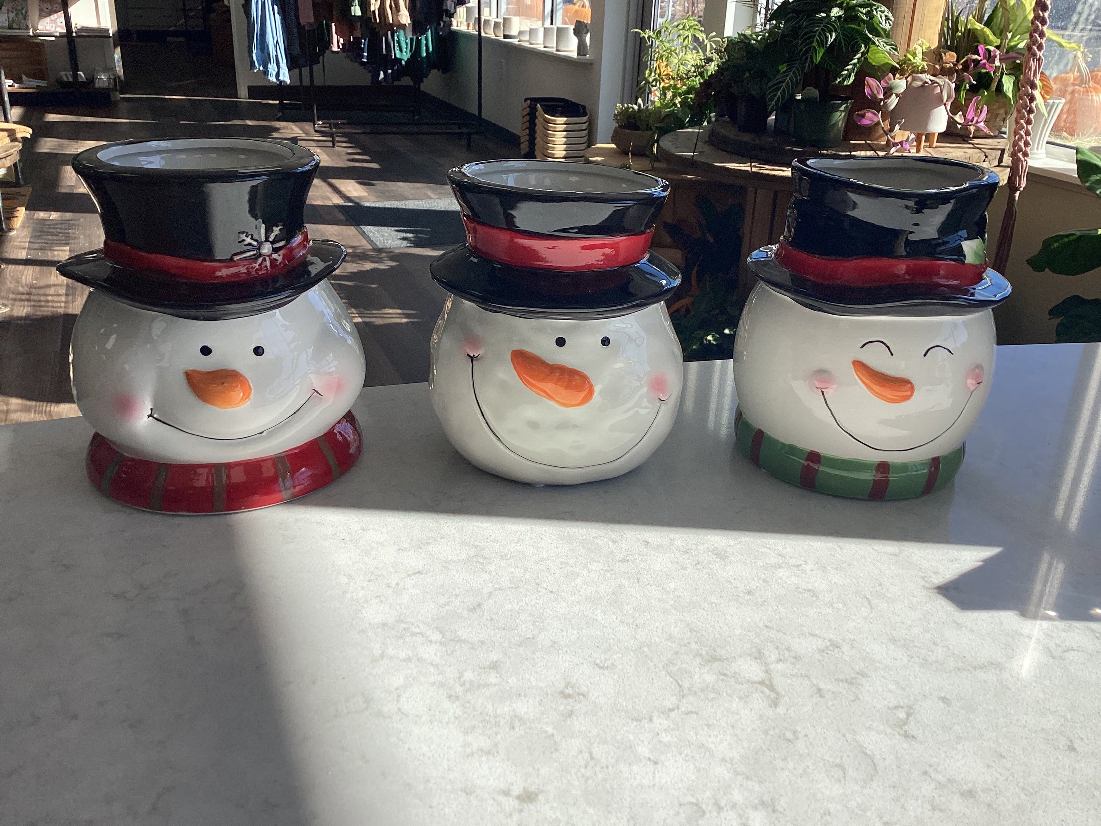 Ceramic Snowman Planter