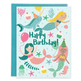 Load image into Gallery viewer, Birthday Greeting Card - Mermaids and Balloons-Kids
