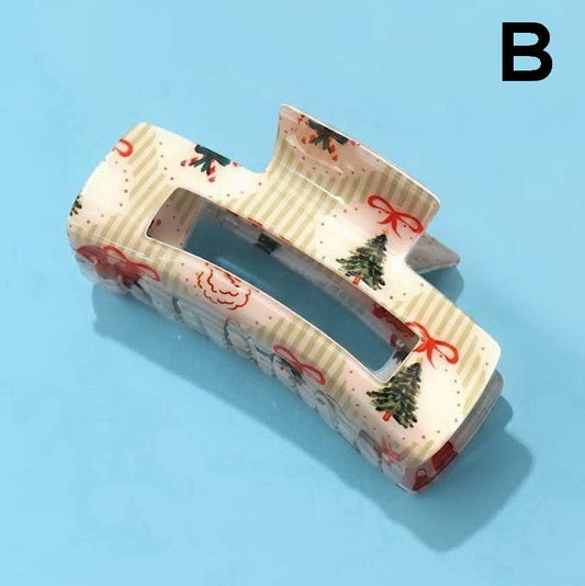 Holiday & Christmas Tree Stripe Hair Claw Clips | 40H1125
