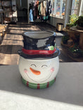 Load image into Gallery viewer, Ceramic Snowman Planter

