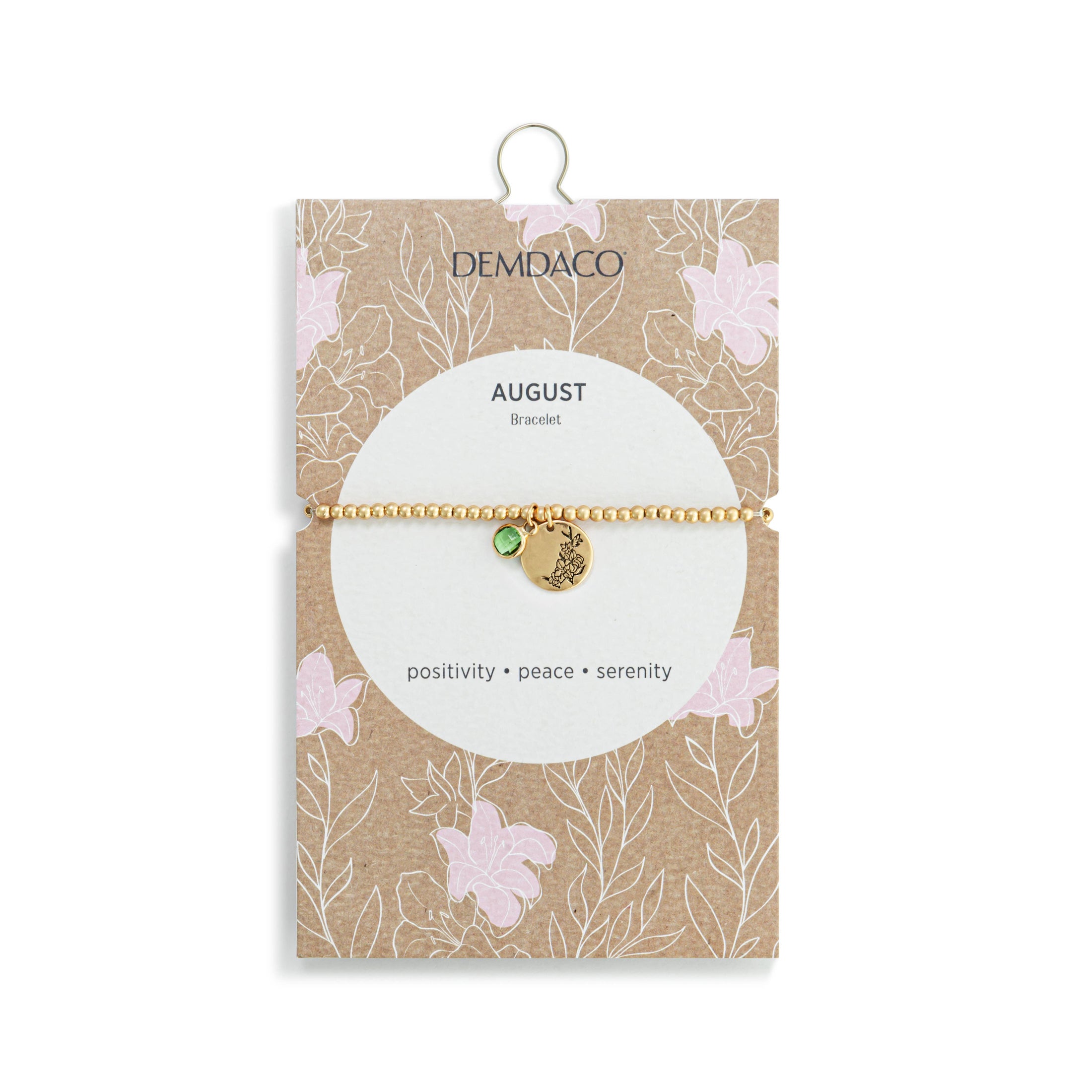 Birthstone Charm Bracelet - August