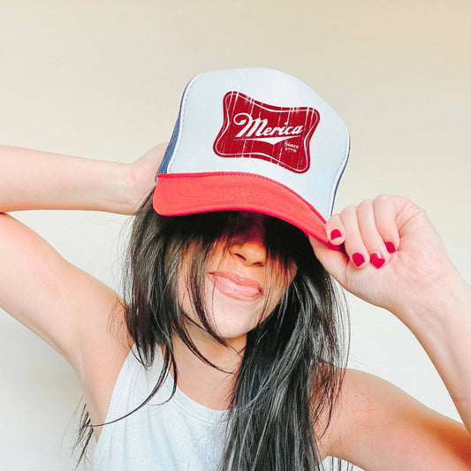 Merica Miller 4th of July Trucker Hat J4