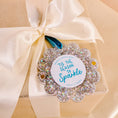 Load image into Gallery viewer, Scalloped Round Picture Frame Ornament-Silver Glitter
