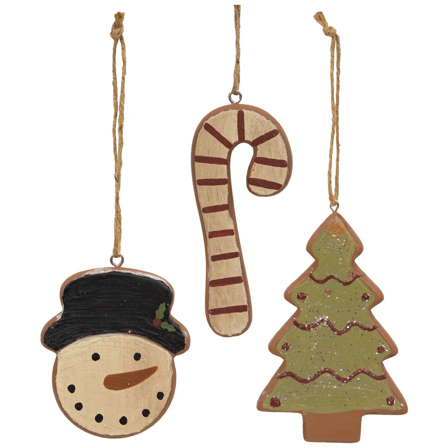 3/Set, Wooden Christmas Cookie Ornaments