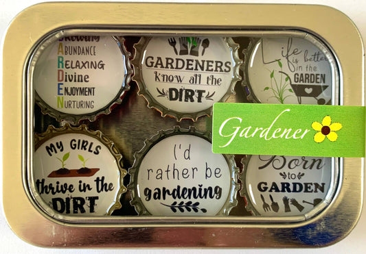 Gardener Magnets - spring decor, Handmade & Eco-friendly