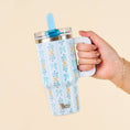 Load image into Gallery viewer, 20 oz Lifestyle Flip Straw Tumbler-Oh So Fancy Blue
