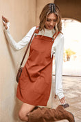 Load image into Gallery viewer, LDC Solid Front Pockets Sleeveless Corduroy Overall Dress
