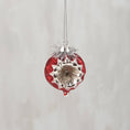 Load image into Gallery viewer, Glass Vintage Rose Ornament
