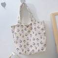 Load image into Gallery viewer, Cosbai - Corduroy Tulip Print Small Tote Bag
